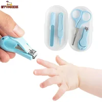 4pcs/set Baby Nail Clipper Set Children Kids Nail Cutter Scissors Files Small Nail Trimmer Baby Nails Care Tools Baby Care Items 1