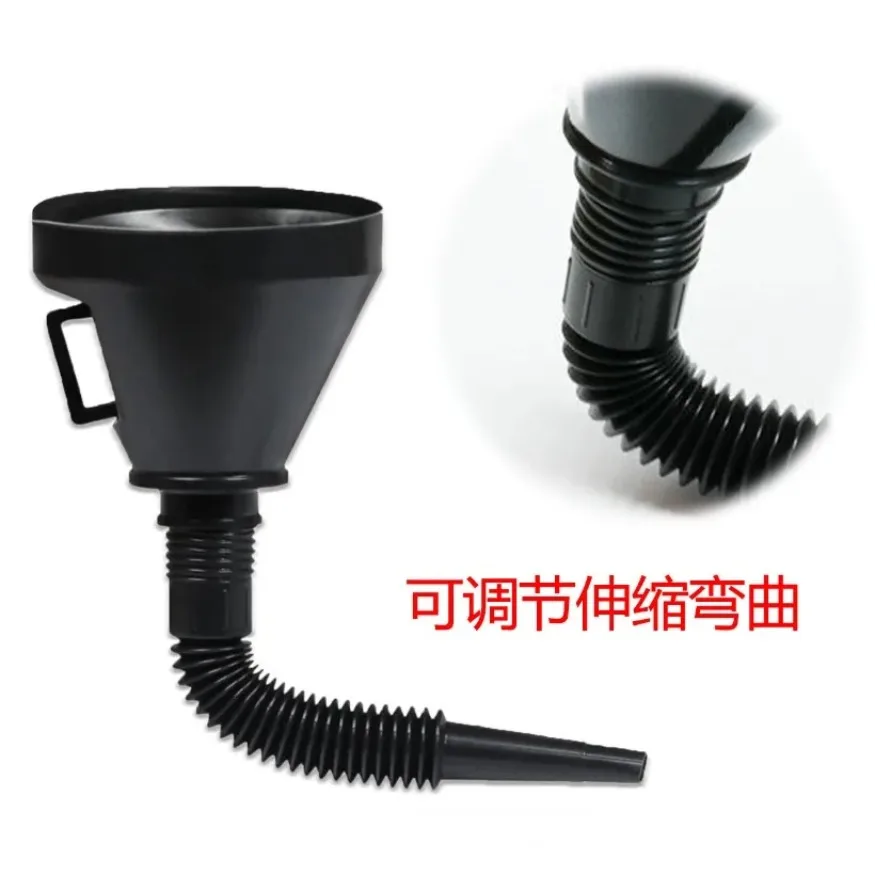 Oil Filter Funnel Car Repair Tool Oil Filling Equipment with Filter Flexible Tube for Safety Emergency Travel Car Accessories 1x