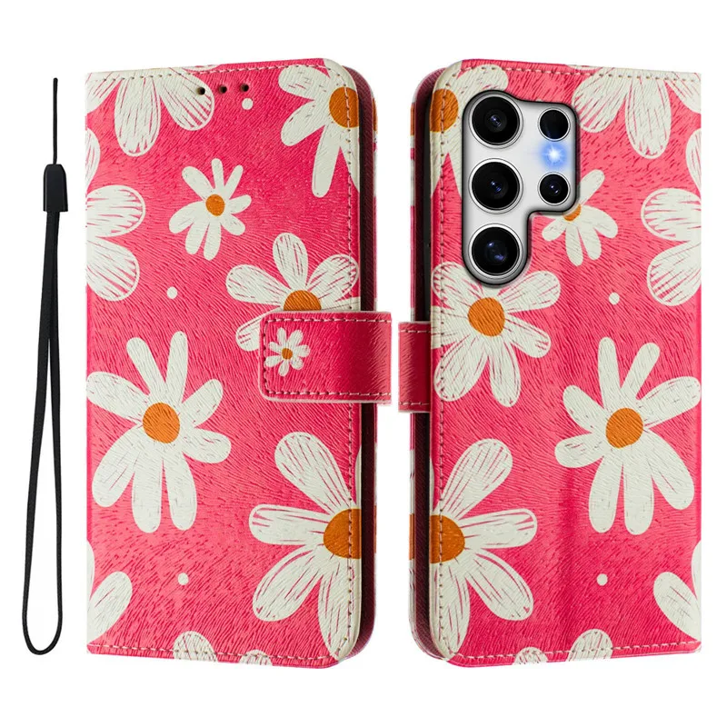 Luxury Floral Flip Leather Wallet Case