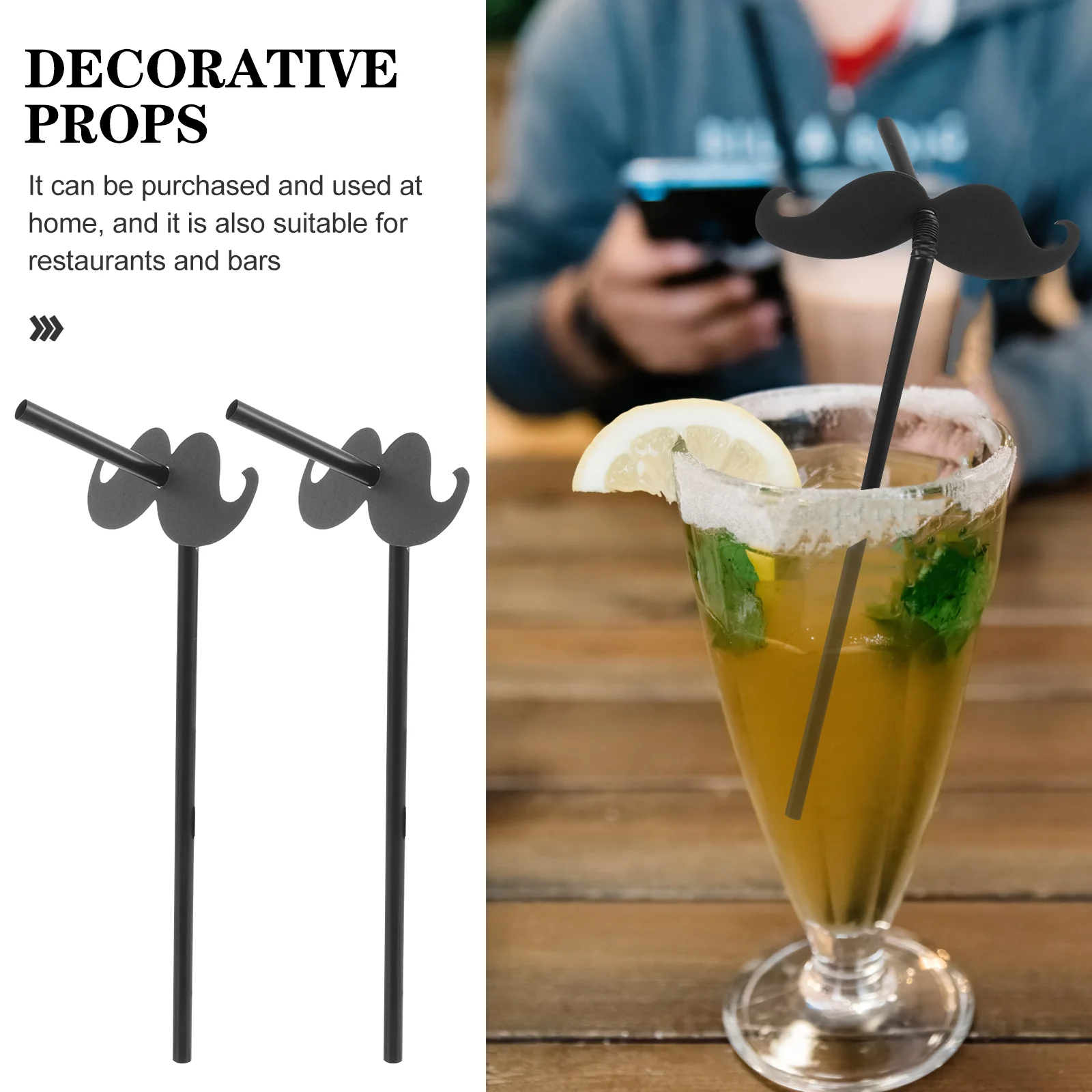 20 Pcs Straw Topper Straws Reusable Garnish Drinking Prop Smoothie Decorations Tableware Decorative Christmas Decorate