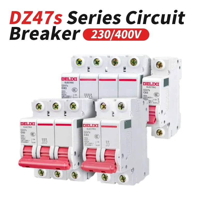 Description Picture 2 of item1-125A Overload Circuit Breaker DZ47s Air Switch 1P 2P 3P 4P Air Switches Protection for Household Use Flame Retardant