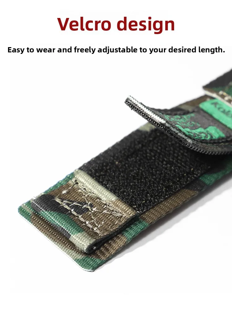 Enhanced Nylon Velcro Watch Strap for Men - Durable and Stylish Watch Band Accessory