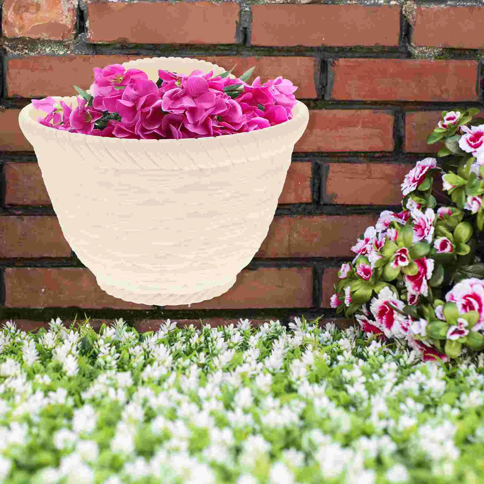 

Flower Pot Outdoor Pastoral Style Flowerpot Four-piece Set Floral Boxes Wall Hanging Planter