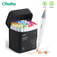 Ohuhu Honolulu B Marker Pen Set Color Markers Alcohol Art Markers Refillable Dual Tips Sketching Drawing Manga School Supplies