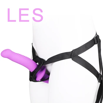 Strap on Dildo Harness Silicone Double Dildo For Husband Couple Masturbators Harness Peni Anal Plug Panties Sex Shop Lesbian Toy 3