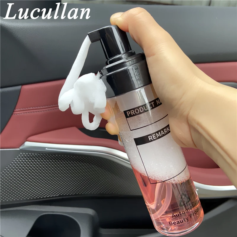 Lucullan 세차 샴푸 컨테이너 희석 리필 병 200ML 프레스 헤드 휴대용 PET 디스펜서 병