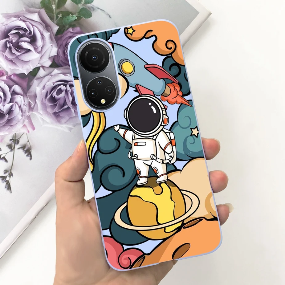 Cute Astronauts Cartoon Soft TPU Phone Case Cover
