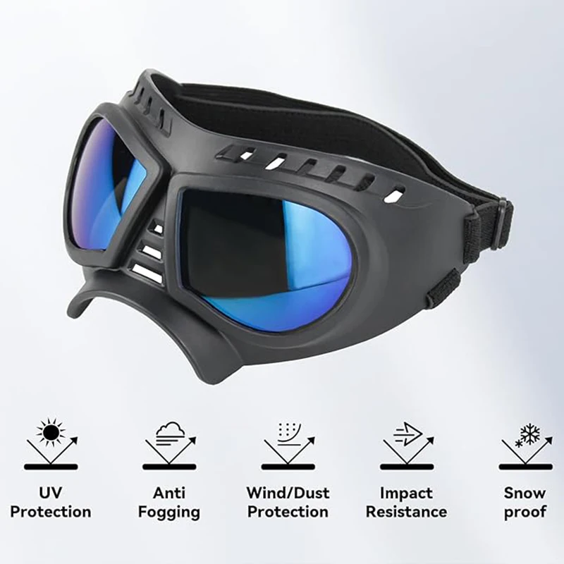 Wide-Snout Soft Frame Dog Goggles - Tactical Driving Sunglasses