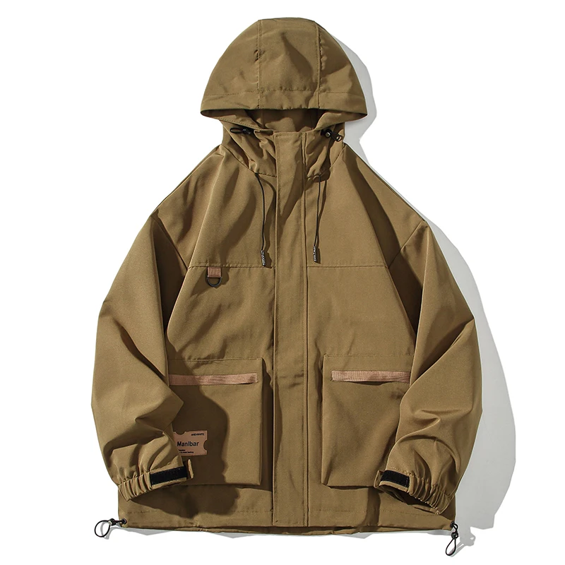 

Fashion Mens 2023 Spring Autumn Streetwear Solid Color Jackets And Coats Hip Hop Harajuku Windbreaker Youth Outdoor Top Clothes