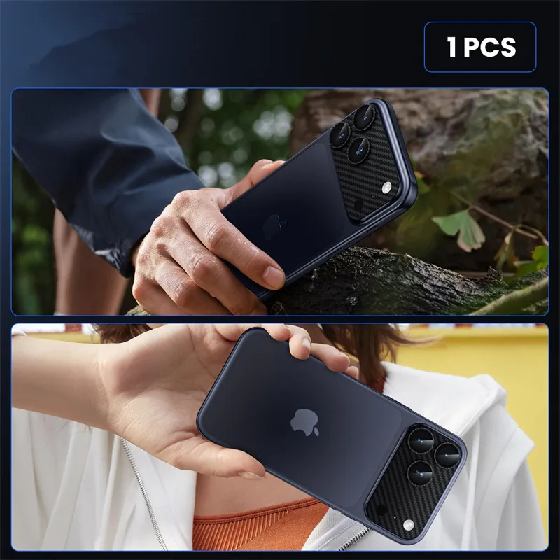 Carbon Fiber Camera Lens Protector Case - Premium Phone Cover Accessory