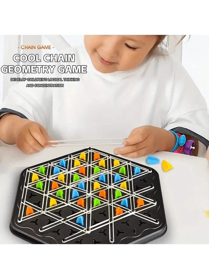 Chain Triangle Board Game Toy Educational Board Game for Boys & Girls Ages 8-12 Perfect for Family Nights Parties & Gifts
