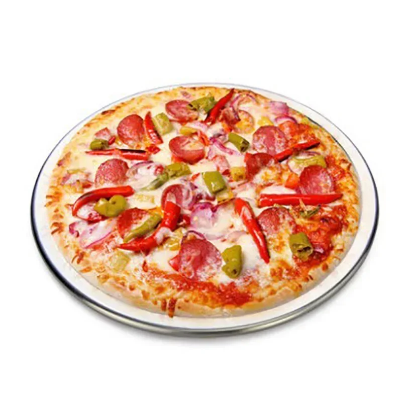 Non Stick Pizza Screen Pan 6-22inch Seamless Aluminum Metal Net Bakeware Kitchen Tools Round Pancake Pizza Pastry Baking Tray