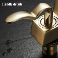 ก๊อกน้ําอ่างล้างหน้ารูปหัวใจทองเหลืองหรูหราห้องน้ําตู้ห้องน้ําใต้เคาน์เตอร์อ่างล้างหน้าก๊อกน้ําร้อนและเย็นป้องกันการกระเซ็น 3