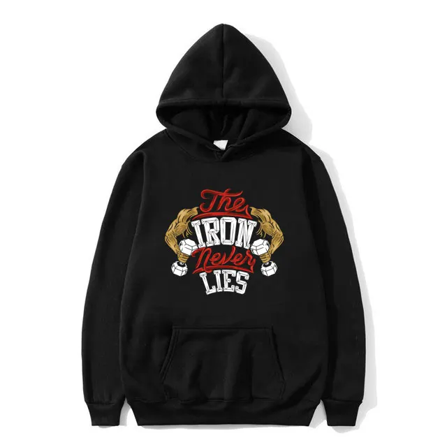 

Funny The Iron Nevey Lies Meme Graphic Hoodie Men Women Fitness Gym Cotton Pullover Hoodies Men's Vintage Oversized Sweatshirt