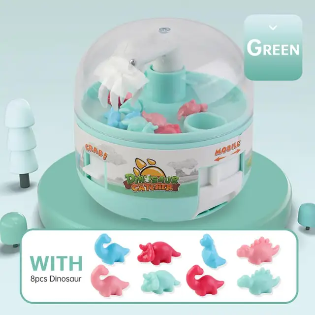 New Mini Claw Machine Dino Vending Catch Dinosaur Grabbing Machine Capsule Grabbing Catcher Toy Small Prize For Kids Children 3
