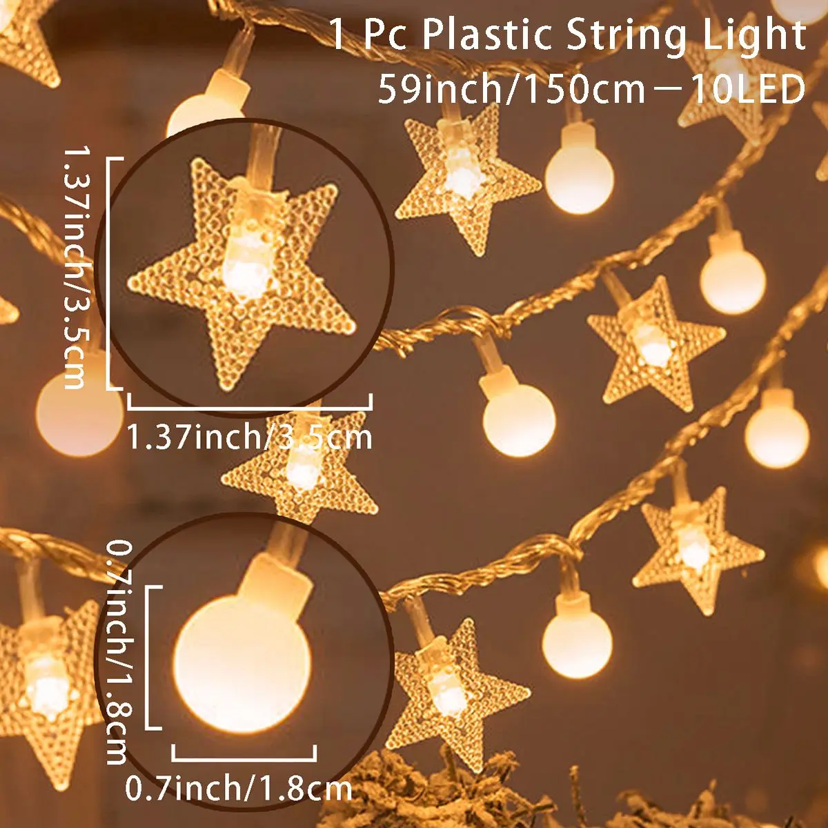 thumbnail image 1 of Guirnalda de luces navideñas de Papá Noel, colgante para árbol de Navidad, decoración navideña para el hogar, regalo de Navidad 2024, Año Nuevo 2025, 1 of 5