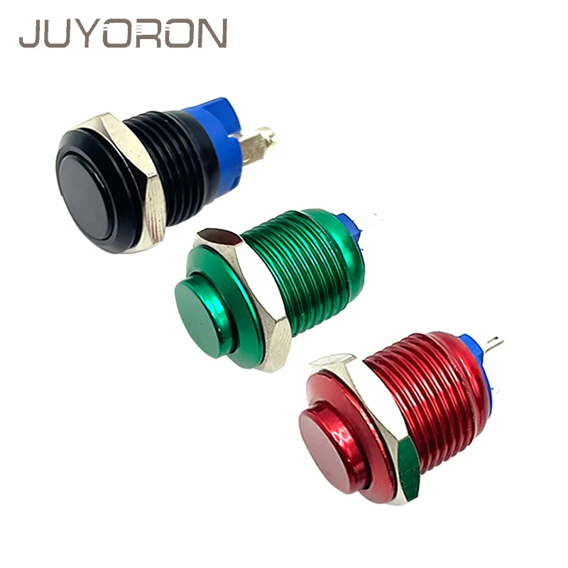 12mmMiniMetalPushButtonSwitchHS12MomentarySelfResetSwitch