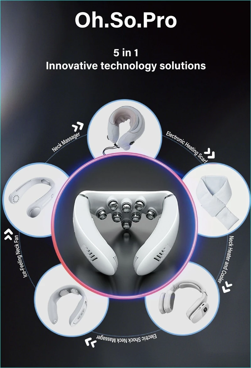 Hot Cold Compress Cervical Spine Multifunctional Massager Health Neck Protector Effective Pain Relief Smart_voghion.com