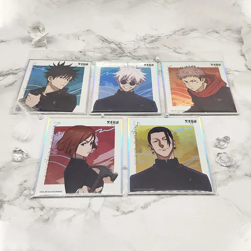 Jujutsu Kaisen Satoru Gojo Getou Suguru Laser Card Animation Peripherals Cartoon Photos Cool Desktop Ornaments Collection Gifts