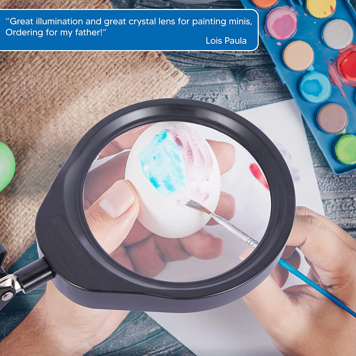 Lente Ingrandimento Con Luce Da Tavolo Lampada Con Lente D