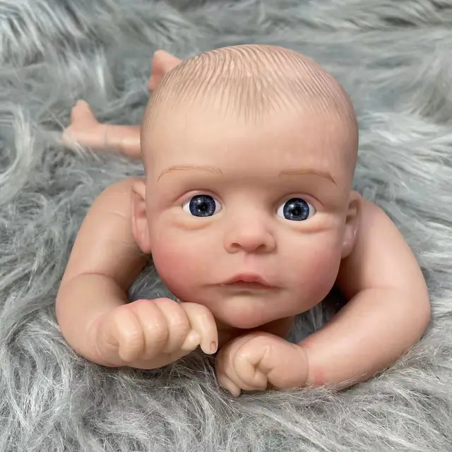 New 20Inch Painted Reborn Doll Kit Joleen 3D Skin Tone Visible Veins With Cloth Body Unfinished Unassembled DIY Doll Parts Toy 2