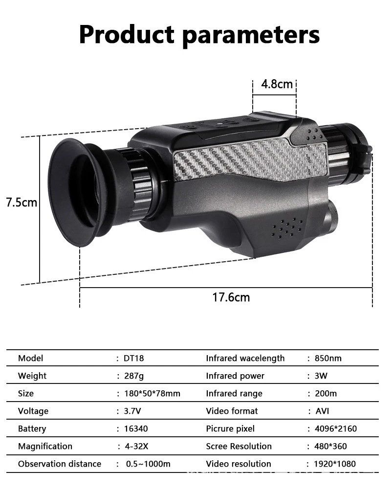 Caméra Thermique Infrarouge 256x192 HD - Focale 15mm, Vision Nocturne Pour Chasse, Marque GOYOJO