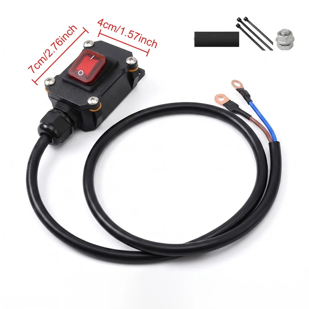 오토바이 배터리 차단기 30/50/100cm 케이블 12V/24V 헤비 듀티 방수 전원 차단 스위치 안티 드레인 두꺼운 와이어 코어