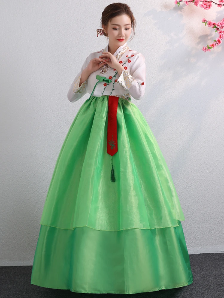 Korean Hanbok Traditional Performance Costumes for Women Elegant Hanbok Palace Korea Wedding Oriantal Dance Costume