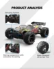 ENOZE 1/18 RC Car Brushless Brushed Motor Remote Control 4WD RTR 60KM/h High Speed for 1:18 A979 A959 Wltoys Trucky Off-road Car 6
