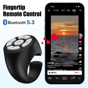 Telecomando Bluetooth Selfie per telefono cellulare App Page Turner Bluetooth Scrolling Camera Video per Tik Tok e-book