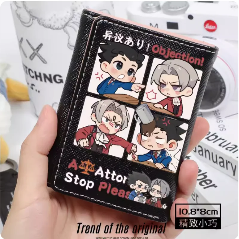 Anime Ace Attorney Fashion Wallet PU Purse Card Coin Hasp Money Bag Cosplay Gift B864