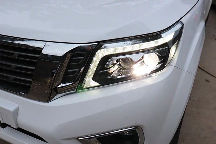 Full Car LED Front Lamps Pickup Trucks Headlights Projector Car Headlights for Navara Frontier NP300