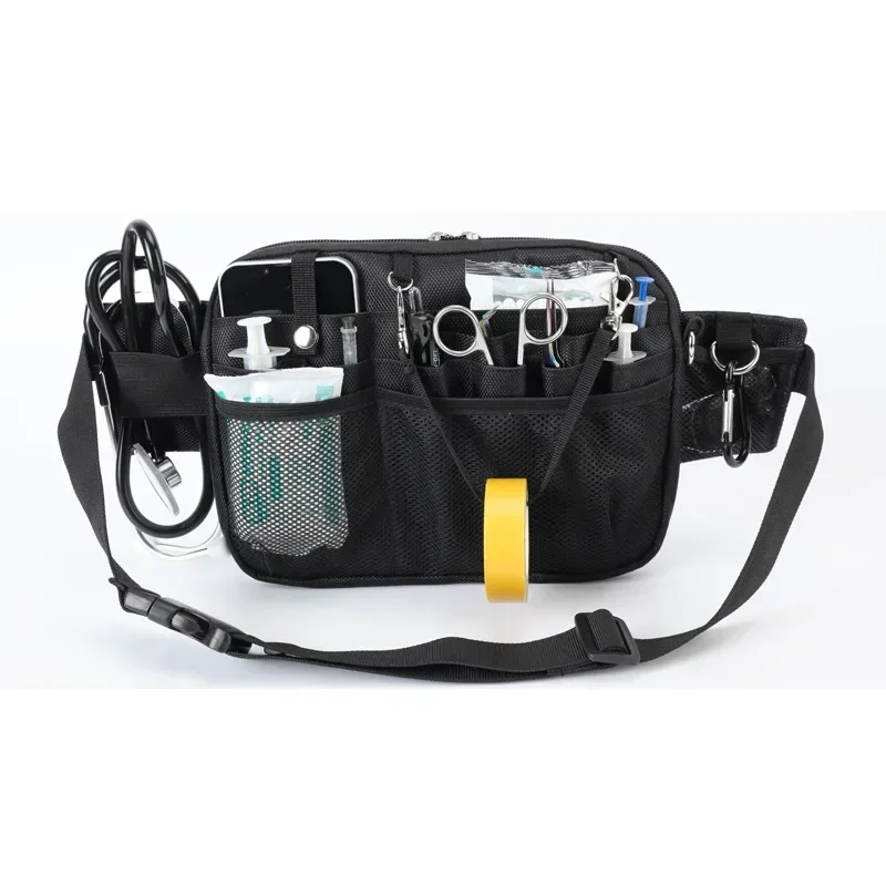 Large Portable Multifunctional Multi Pocket Nurse Fanny Pack Work Medical Gear Tool Storage Waist Bag Organizer Pouch
