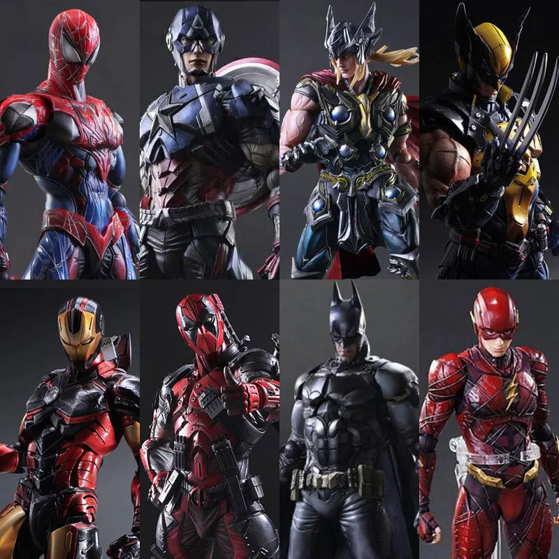 29Cm Marvel Avengers Venom Spiderman Captain America Iron Man Deadpool Thor Collection Action Figure Toys Regalo Per Bambini