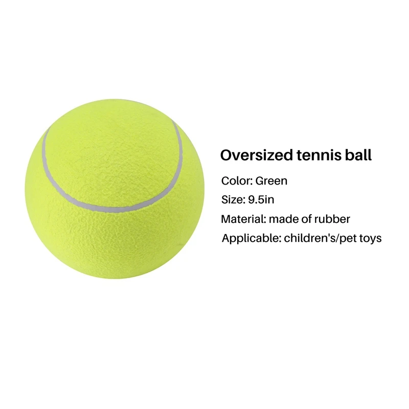 9.5" Oversize Giant Tennis Ball for Children Adult Pet Fun