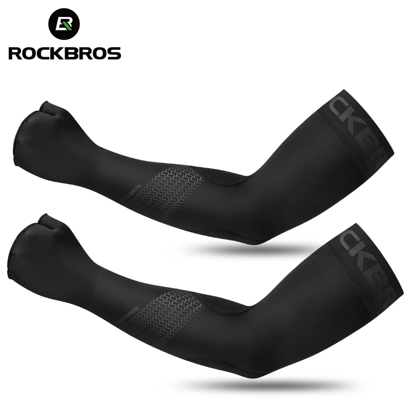 Sun Protection Arm Sleeves Arm Sleeves Cooling Arm Sleeves ROCKBROS Cycling Sleeves Summer Ice Fabric Running Arm UV Protection Sleeves Basketball Camping Riding Outdoors Sports