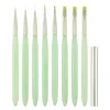1PCS Green Nail Brush Nail Art Brush Line Painting Brushes Crystal Acrylic Thin Liner Drawing Pen 6