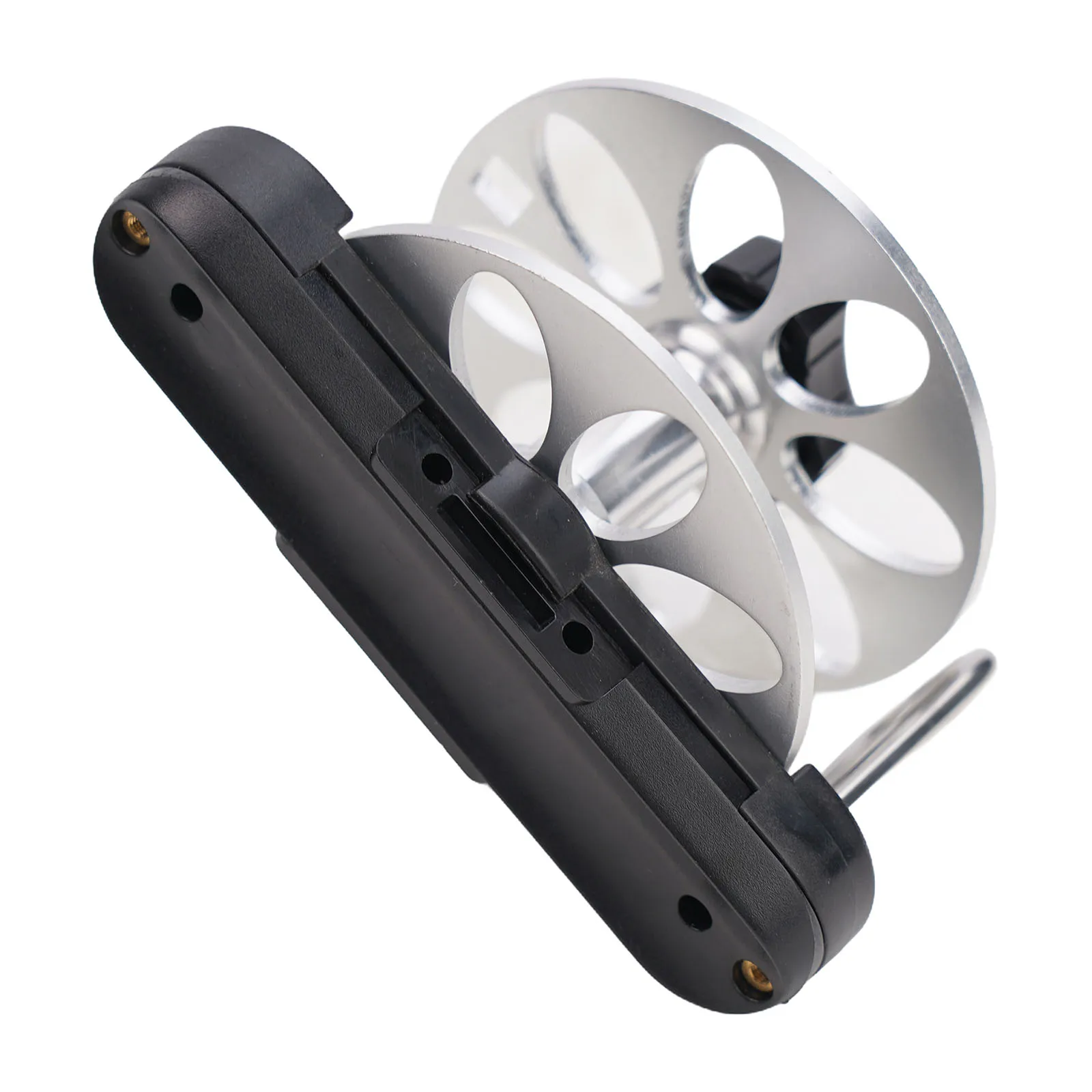 

Highly Durable Aluminum Split Spear Reel with Foldable handle for Convenient Storage Suitable for Most Spear Guns