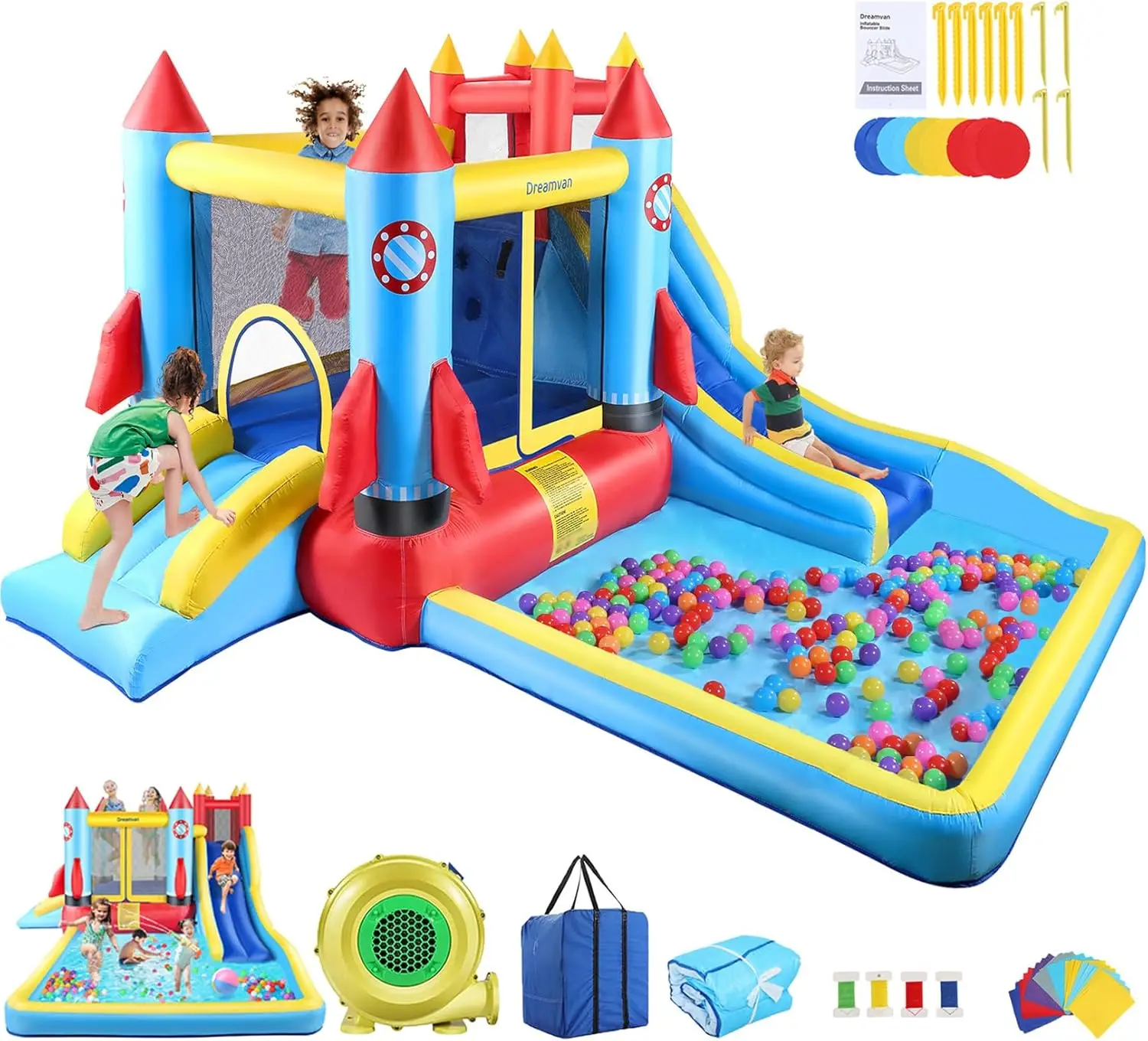 Rocket Blast Inflatable Bounce House 1