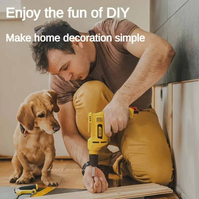 델리 휴대용 전기 드릴 스크루드라이버, 가정용 다기능 220V 전기 드릴, 500W, DIY 목공 스틸 아이 드릴 도구