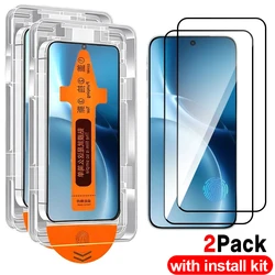 Premium 9H Hardness Anti - Scratch Tempered Glass Screen Protector with Auto Alignment Install Kit - Vivo X300 Pro (2X - With Install Kit)