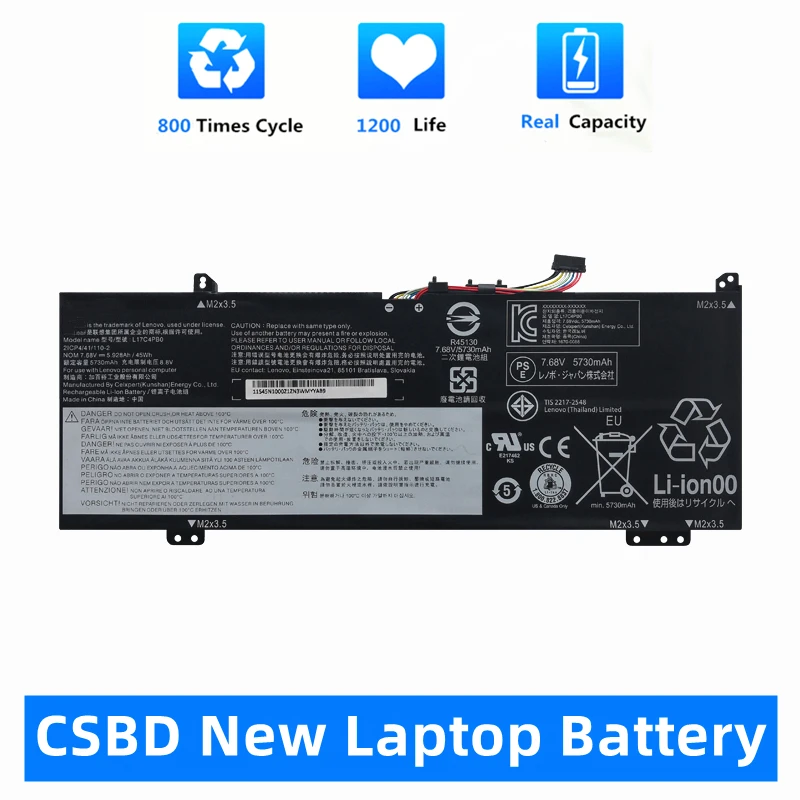 

CSBD NEW Original Laptop Battery For Lenovo xiaoxin Air14ARR 14IKBR 15ARR 15IKBR Ideapad 530s-14IKB 530s-15IKB L17C4PB0 L17M4PB0