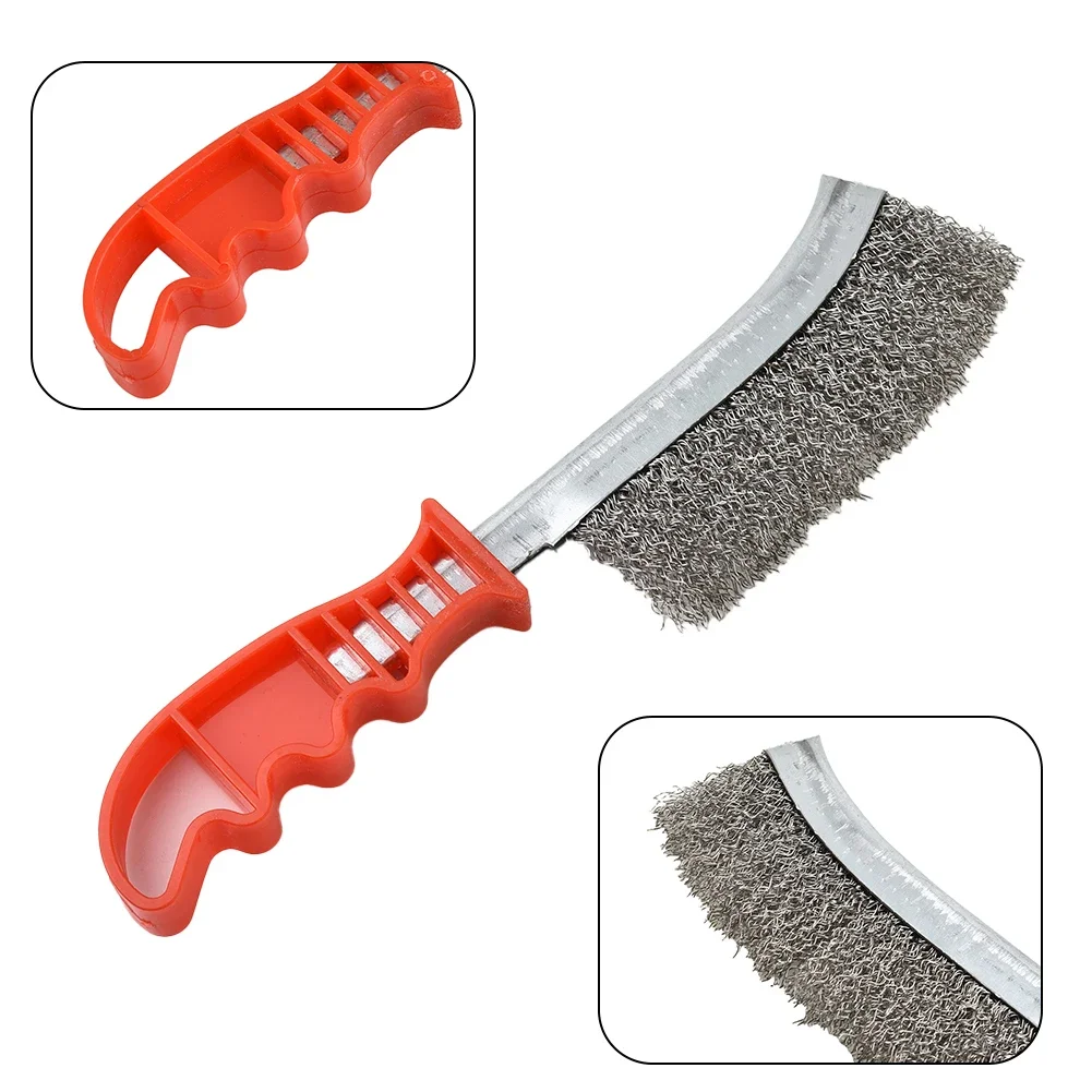 1pcs Stainless Steel Wire Brush 235mmX0.3mmX32mm Rust Removal Gap Cleaning Wire Brush For Welding Seam Plastic Hand Tools 3