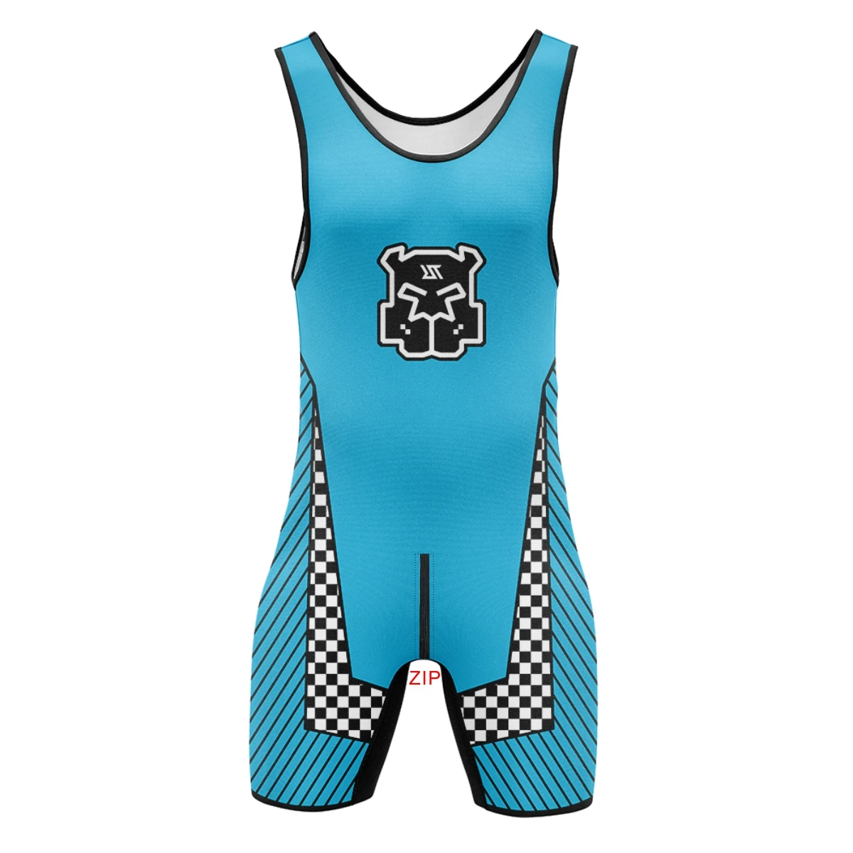 Mens Wrestling Singlets Front And Back Zipper Dog SexyMan Bodysuits RT One-Piece Undershirts Powerlifting Sleeveless Sleepwear 3