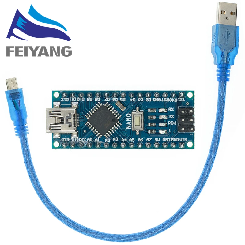 SAMIROB Nano Mit dem Bootloader-kompatiblen Nano 3.0-Controller für Arduino CH340 USB-Treiber 16 MHz Nano v3.0 ATMEGA328P/168P – Detail 7