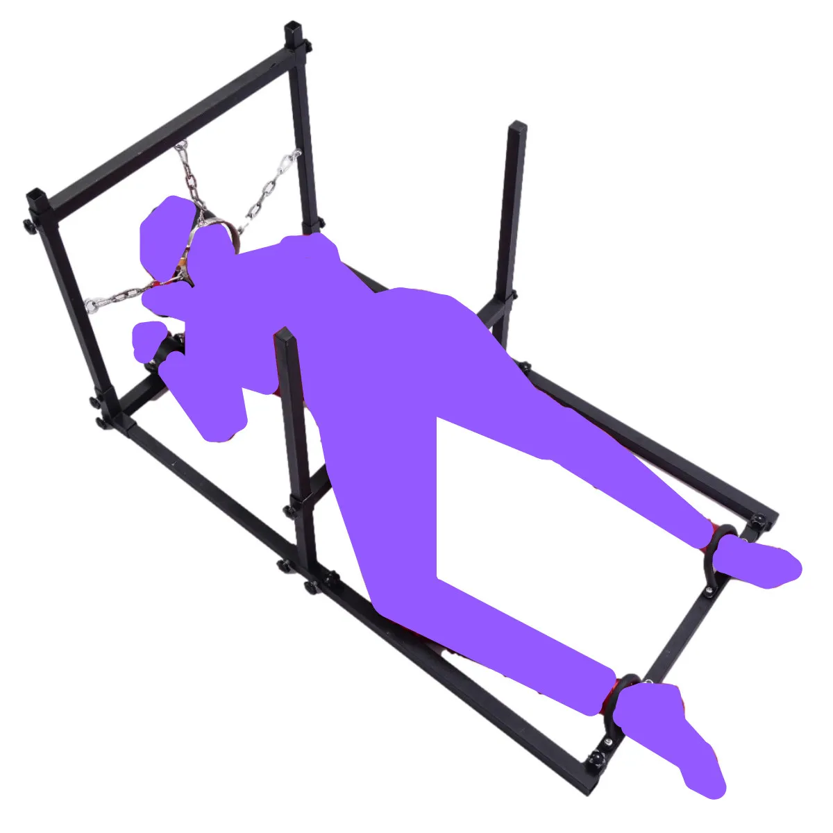 Indoor Sex Furniture Bondage Gear BDSM Restraint Set Metal Handcuffs Anklecuffs Sex Toys For Couples Adult Games Erotic Product