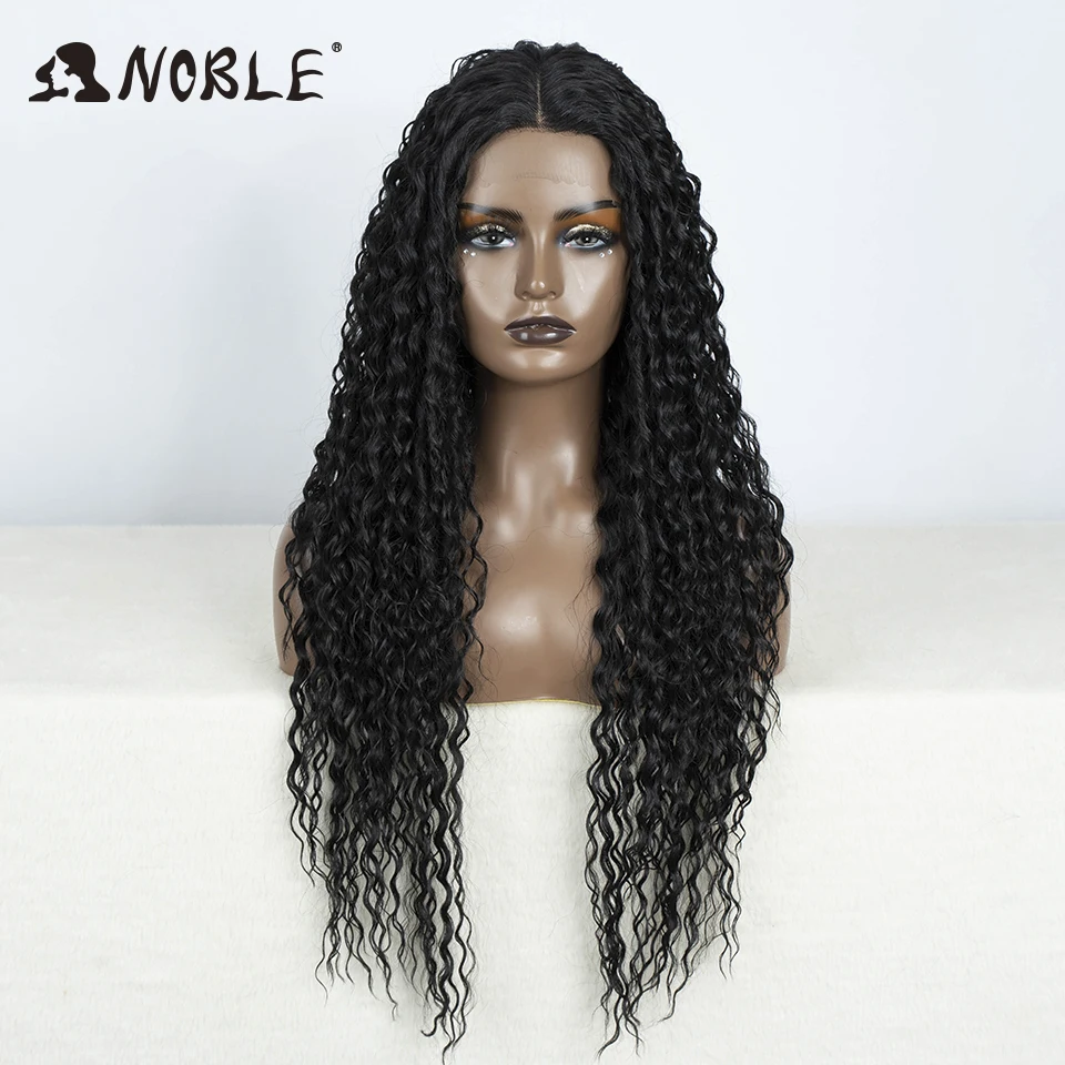 Noble Hair Synthetic Lace Wig Long Wavy Wig 30 Inch Blonde Wigs For Black Women Ombre Blonde Wig Synthetic Lace Wig