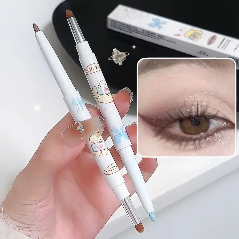 Glitter Eyeshadow Eyeliner Gel Pen Waterproof Not Blooming Quick Drying Eye Liner Pencil Highlight Tea Brown Eye Liner Makeup 2