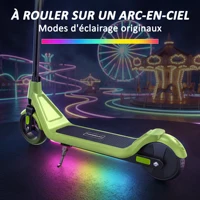 Trottinette électrique T1 pour enfants avec écran LED, 24V 2.6AH, 150W, lumières colorées, jusqu'à 16 km/h, trottinette électrique légère pour enfants 4