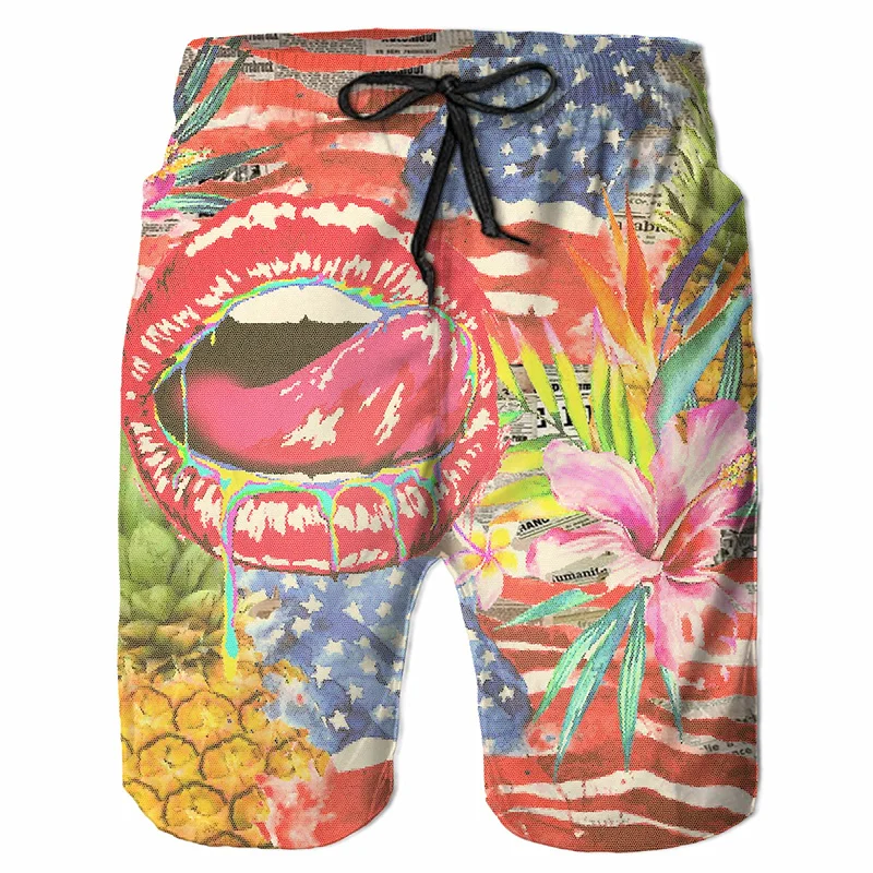 

Personality 3D Print Dinosaur Leopard Mouth Beach Shorts Men Summer Swimming Trunks Casual Street Quick Dry Surf Board Shorts